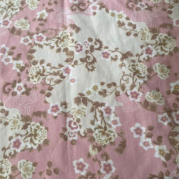 Lavender Vintage Pink Whimsygoth Witchy Cottagecore Boho Floral Asymmetric Skirt - Picture 3 of 5